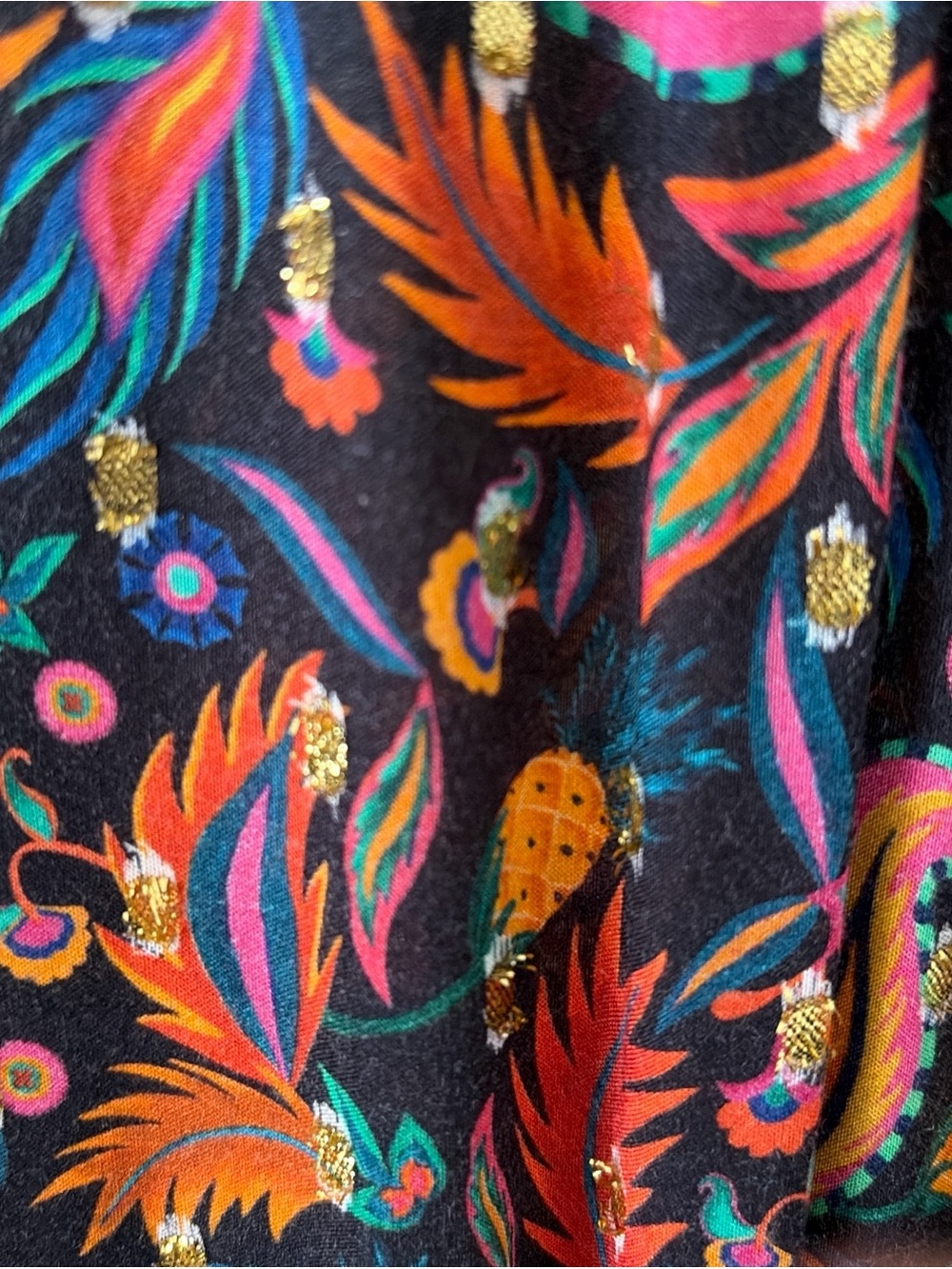 Farm Rio Bohemian Floral Ruffle Jumpsuit - Multicolor with gold details - Picture 7 of 7